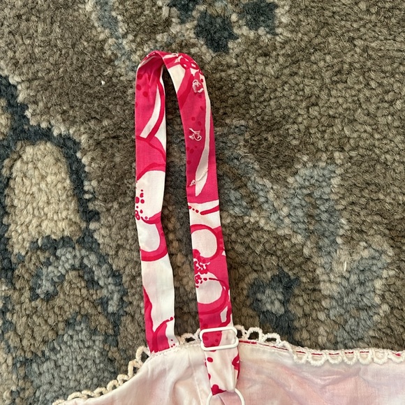 Lilly Pulitzer Hot Pink White Jubilee Lobster Print Crochet Lace Mini Dress - 2 - Picture 5 of 6